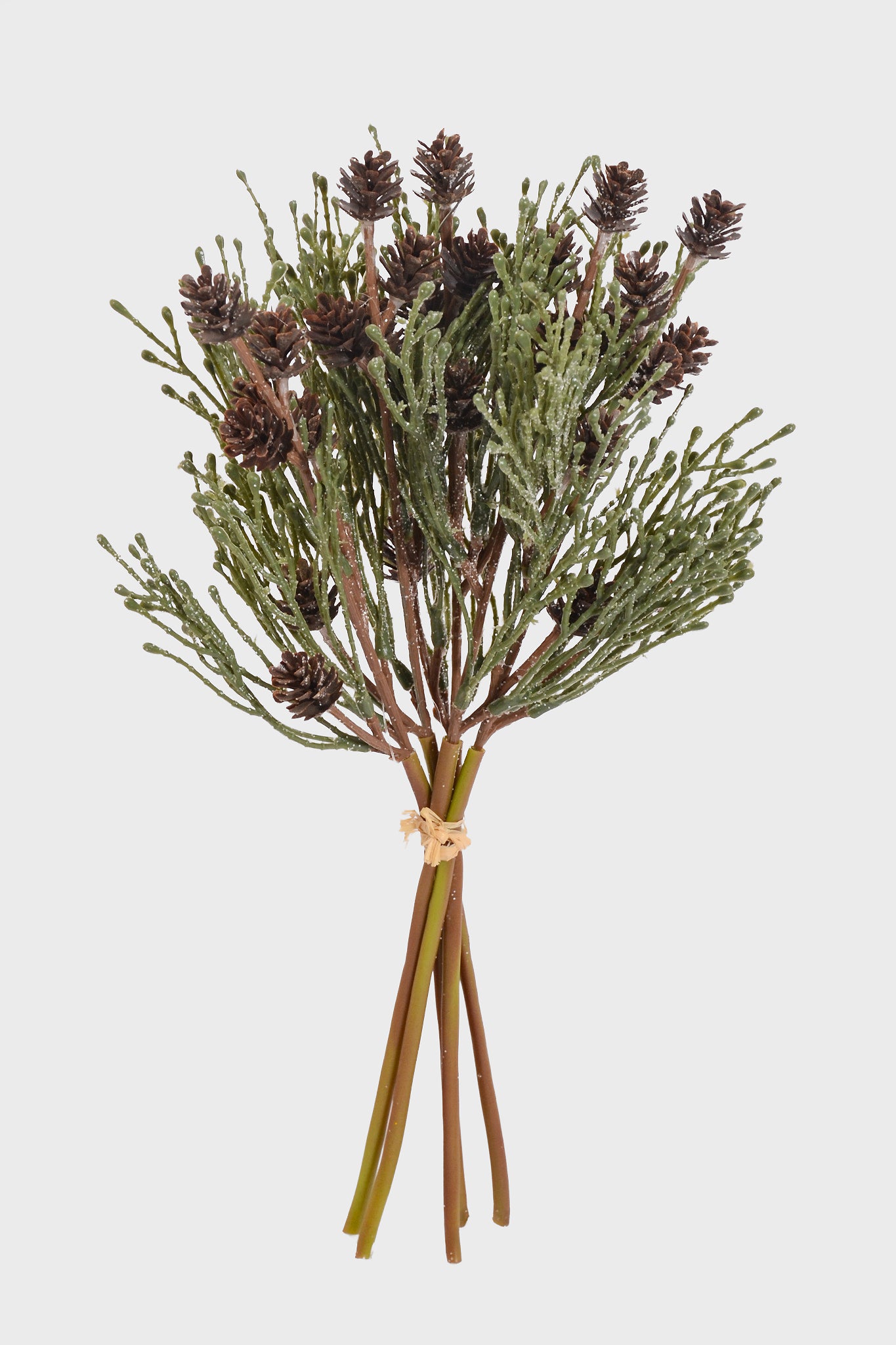12.5" Pine Cone Bundle Green