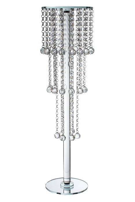 10"d35.5"h Rd Glass Cake Stand W/crystal Clear