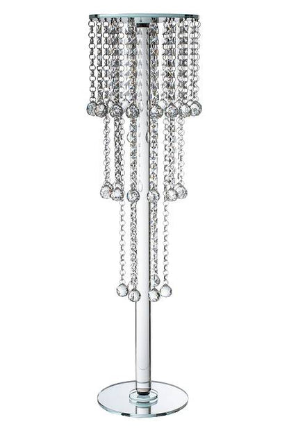 10"d35.5"h Rd Glass Cake Stand W/crystal Clear