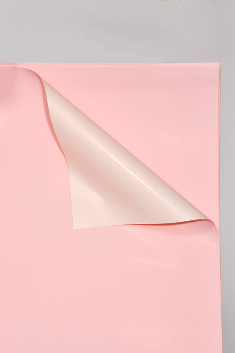 22.5" 2 Tone Waterproof Wrapping Paper Baby Pink/Cream Pkg/20