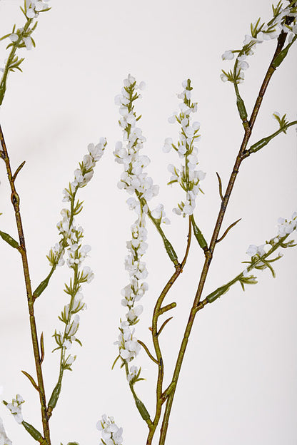 40" Artificial Spirea Spray White