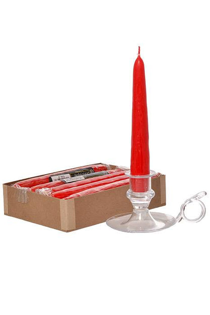 6" Patrician Taper Red Candle Box/12