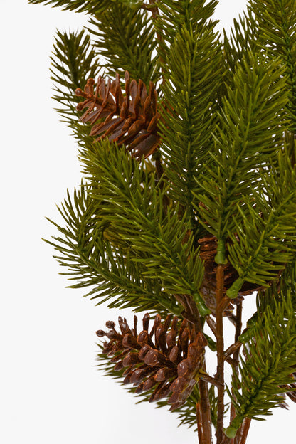 30" Pine W/ Pinecone Spray Green