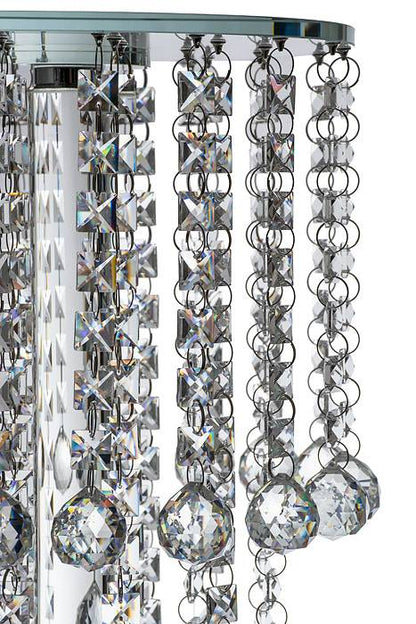 10"d35.5"h Rd Glass Cake Stand W/crystal Clear