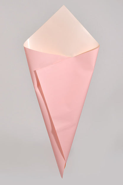 22.5" 2 Tone Waterproof Wrapping Paper Baby Pink/Cream Pkg/20