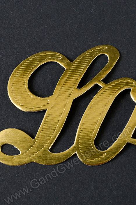 1.75" Large Paper "loving" Gold Pkg/10