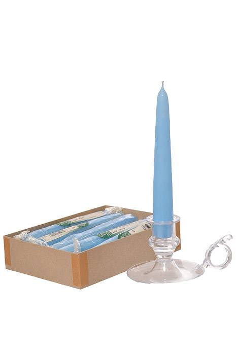 6" Patrician Taper Light Blue Candle Box/12