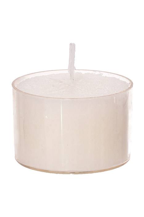 1.5" X 1" Tealight Candle Clear/white Pkg/30
