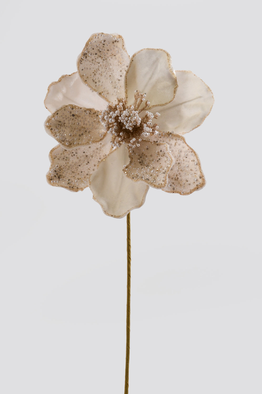 21" Pearl Velvet Magnolia Stem Cream