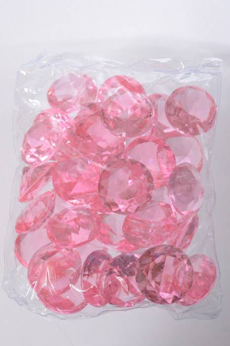 40mm Acrylic Diamond Light Pink Pkg/1lb