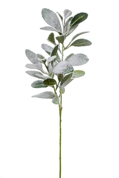 28" Lambs Ear Spray W/snow Green