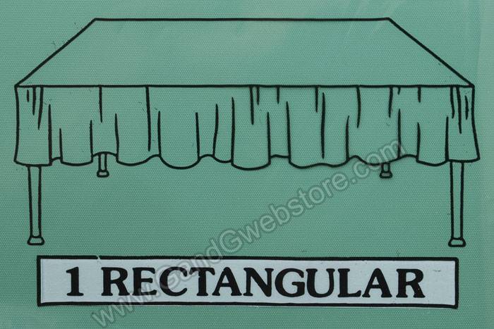 Rectangular/round Plastic Table Cover Green