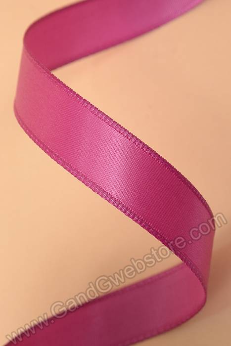 5/8" X 10yds Wired Satin Ribbon Magenta