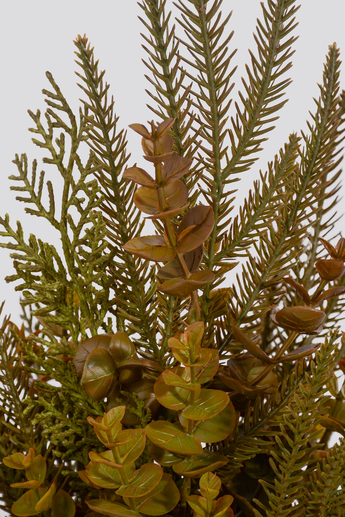 22" Artificial Mixed Leaf Bush Green/Yellow
