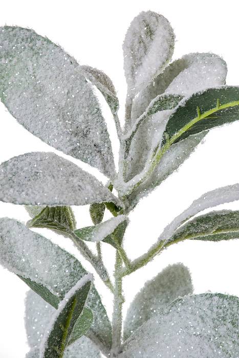 28" Lambs Ear Spray W/snow Green