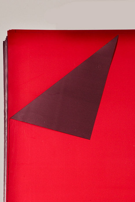 22.5" 2 Tone Waterproof Wrapping Paper Red/Burgundy Pkg/20