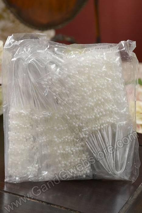 8" Pearl Spray White Pkg/12 Bundles