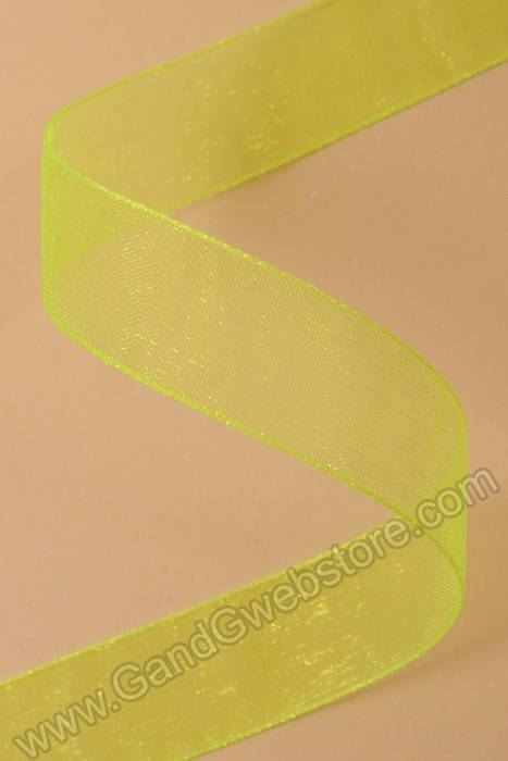 Organdy Ribbon Citrus Green