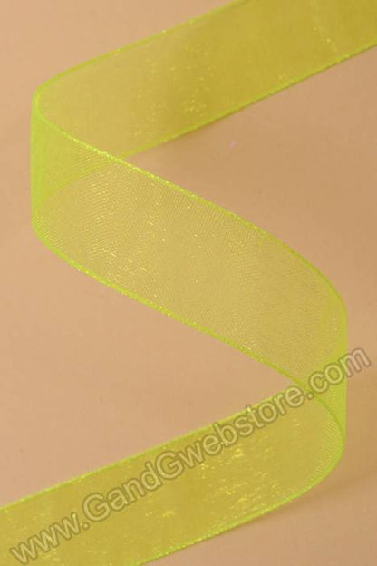 Organdy Ribbon Citrus Green