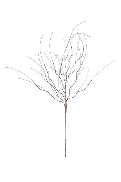 36" Frosted Curly Twig Spray Natural Frosted