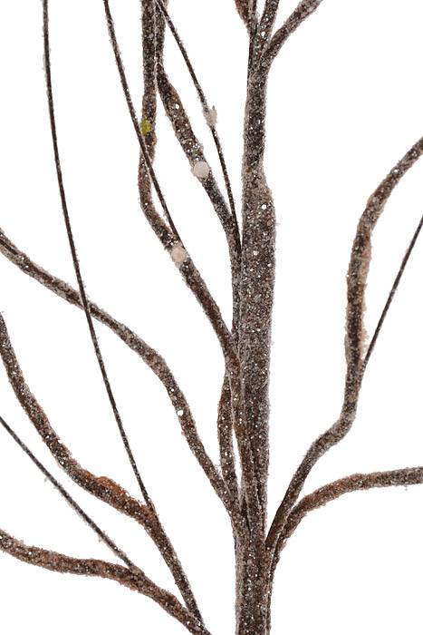 36" Frosted Curly Twig Spray Natural Frosted