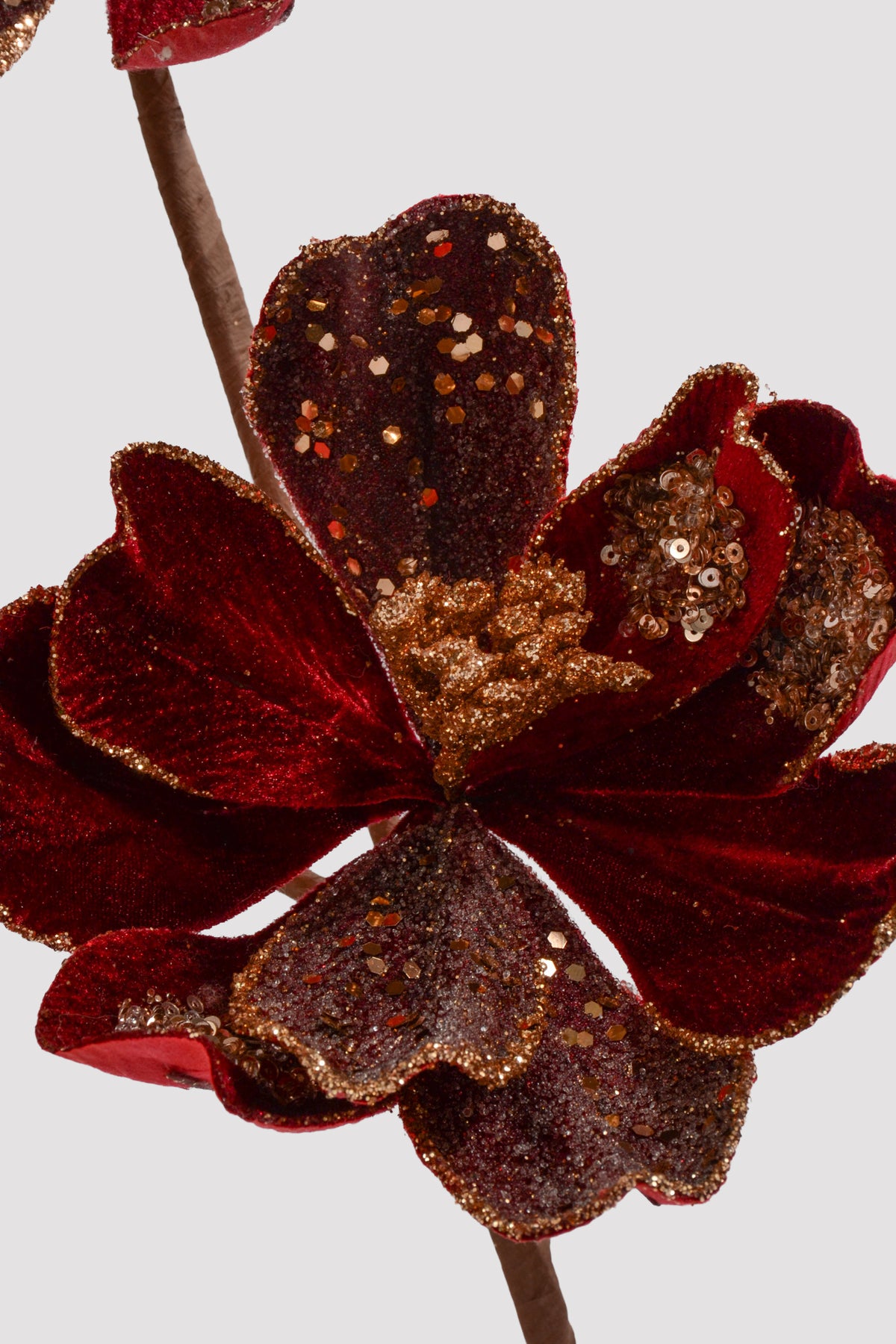 23.5" Saucer Magnolia Spray Burgundy