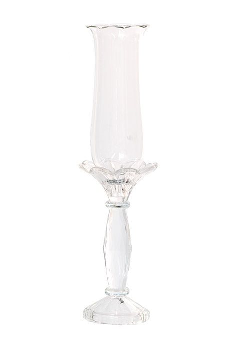 16&quot; Crystal Candle Holder With Glass Clear
