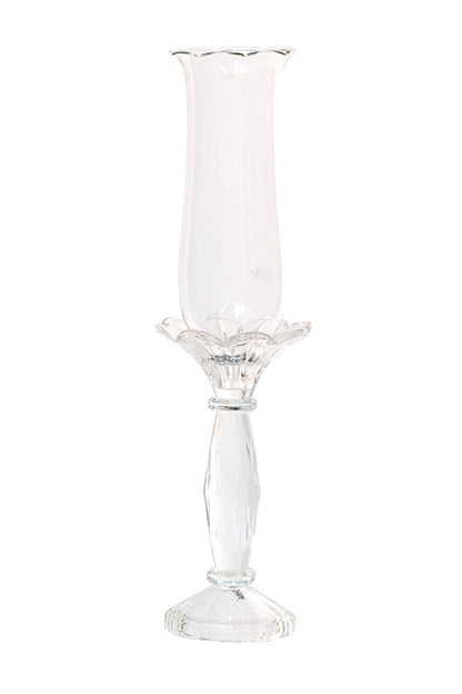 16&quot; Crystal Candle Holder With Glass Clear