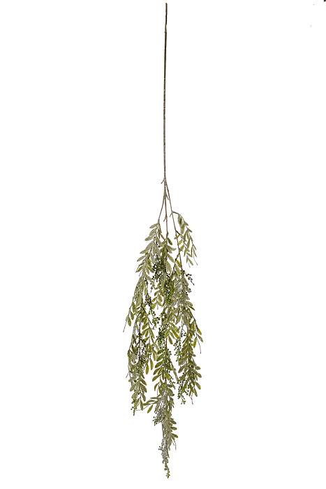 45"Hanging Frost Plastic pepper Berry Branch Frosted Green