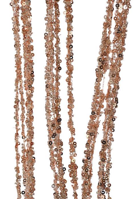 66" Sequin/Bead Rain Spray Champagne