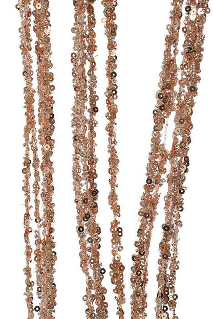 66" Sequin/Bead Rain Spray Champagne