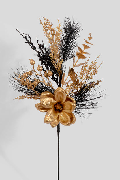 24" Magnolia Twig Pine Gold/Black