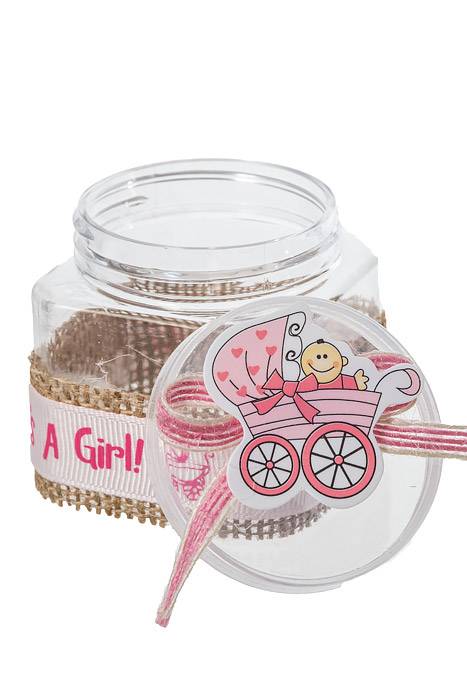 2.5" Plastic Baby Box Pink Pkg/12