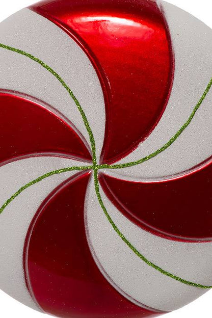 18.5" Falt Candy W/glitter Red/white