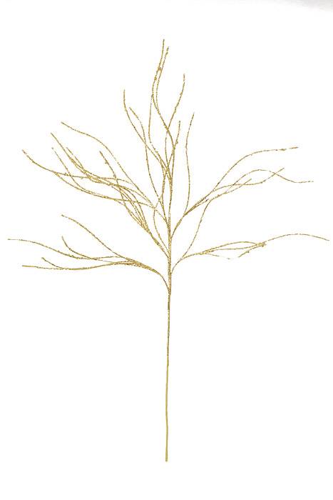 45" Glitter/sequin Wispy Willow Spray Gold