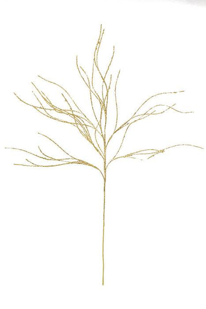 45" Glitter/sequin Wispy Willow Spray Gold