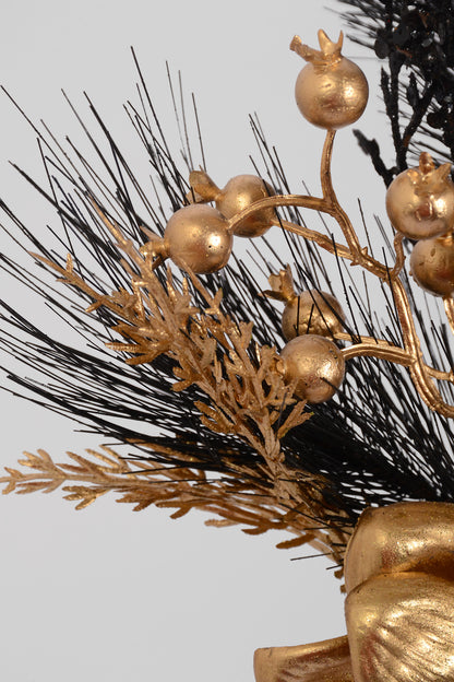 24" Magnolia Twig Pine Gold/Black