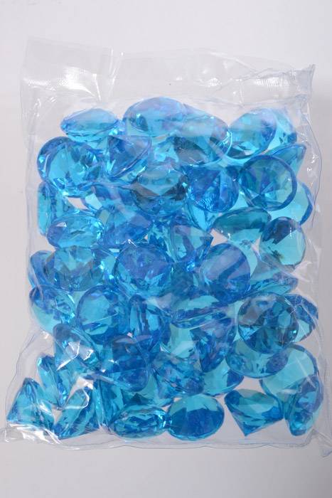30mm Acrylic Diamond Turquoise Pkg/1lb