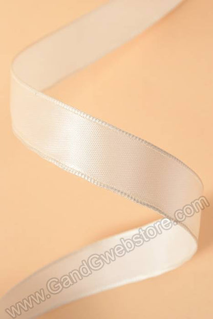5/8" X 10yds Wired Satin Ribbon Ivory