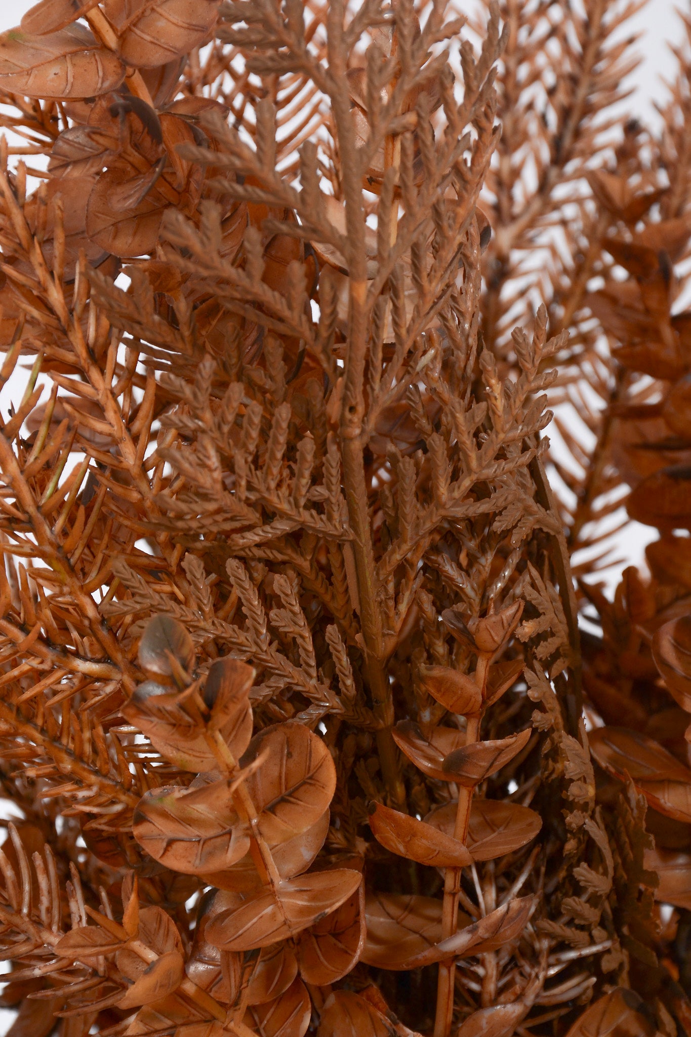 22" Artificial Mixed Leaf Bush Brown