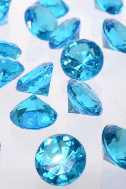 30mm Acrylic Diamond Turquoise Pkg/1lb
