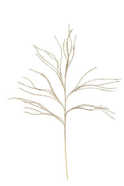 45" Glitter/sequin Wispy Willow Spray Champagne