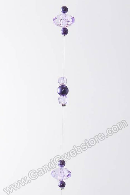 36" Pearl &amp; Bead Garland Purple