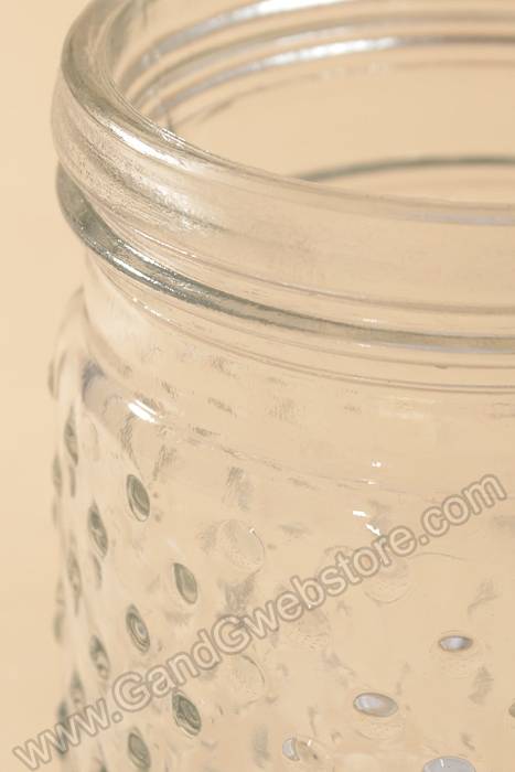 3.75&quot; X 5&quot; Glass Hobnail Jar Clear