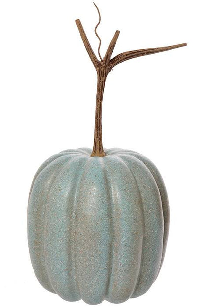 7.5" X 7.5" Latex Harvest Pumpkin w/ Vine Light Blue