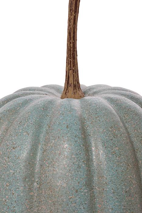 7.5" X 7.5" Latex Harvest Pumpkin w/ Vine Light Blue