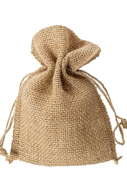 4" X 5.5" Jute Bag Natural Pkg/12