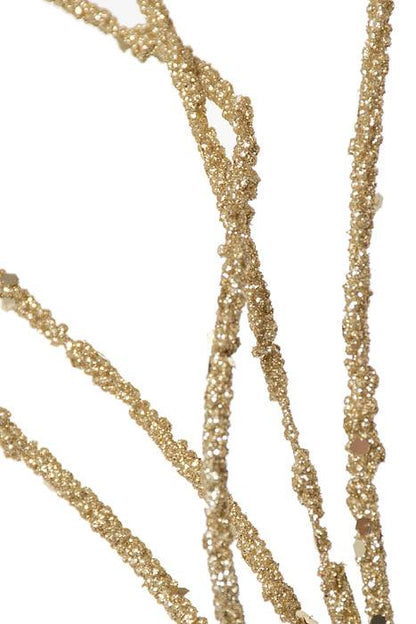 45" Glitter/sequin Wispy Willow Spray Champagne