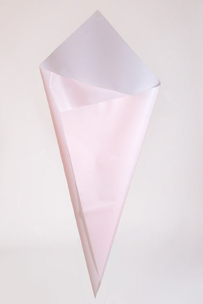 22.5" Waterproof Flower Wrapping Paper Baby Pink Pkg/20