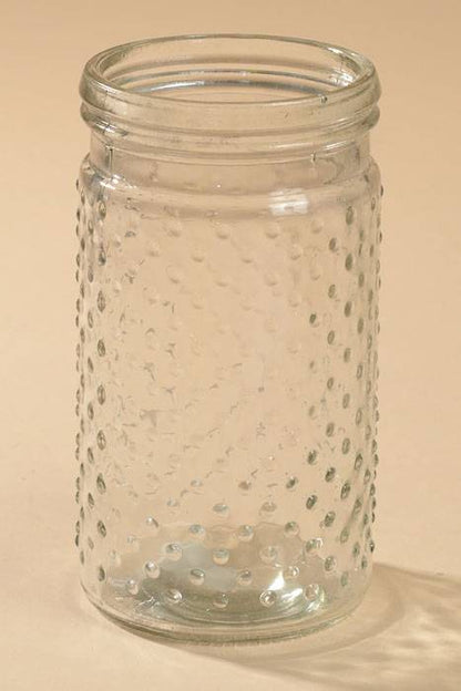 3.75" X 7" Glass Hobnail Jar Clear